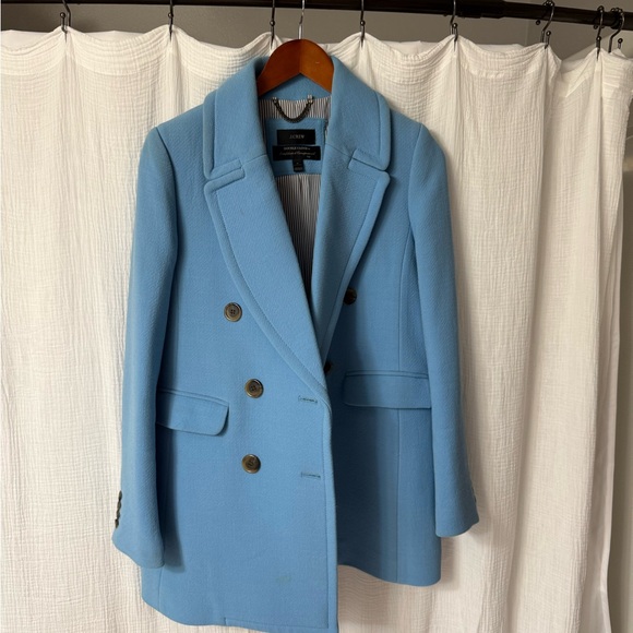 J. Crew Women's Light Blue Double-Breasted coat - Picture 1 of 2